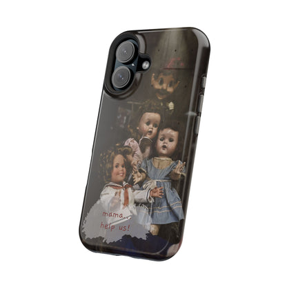 Personalized Creepy Doll MagSafe Tough Phone Case – Gothic Vintage Graphic