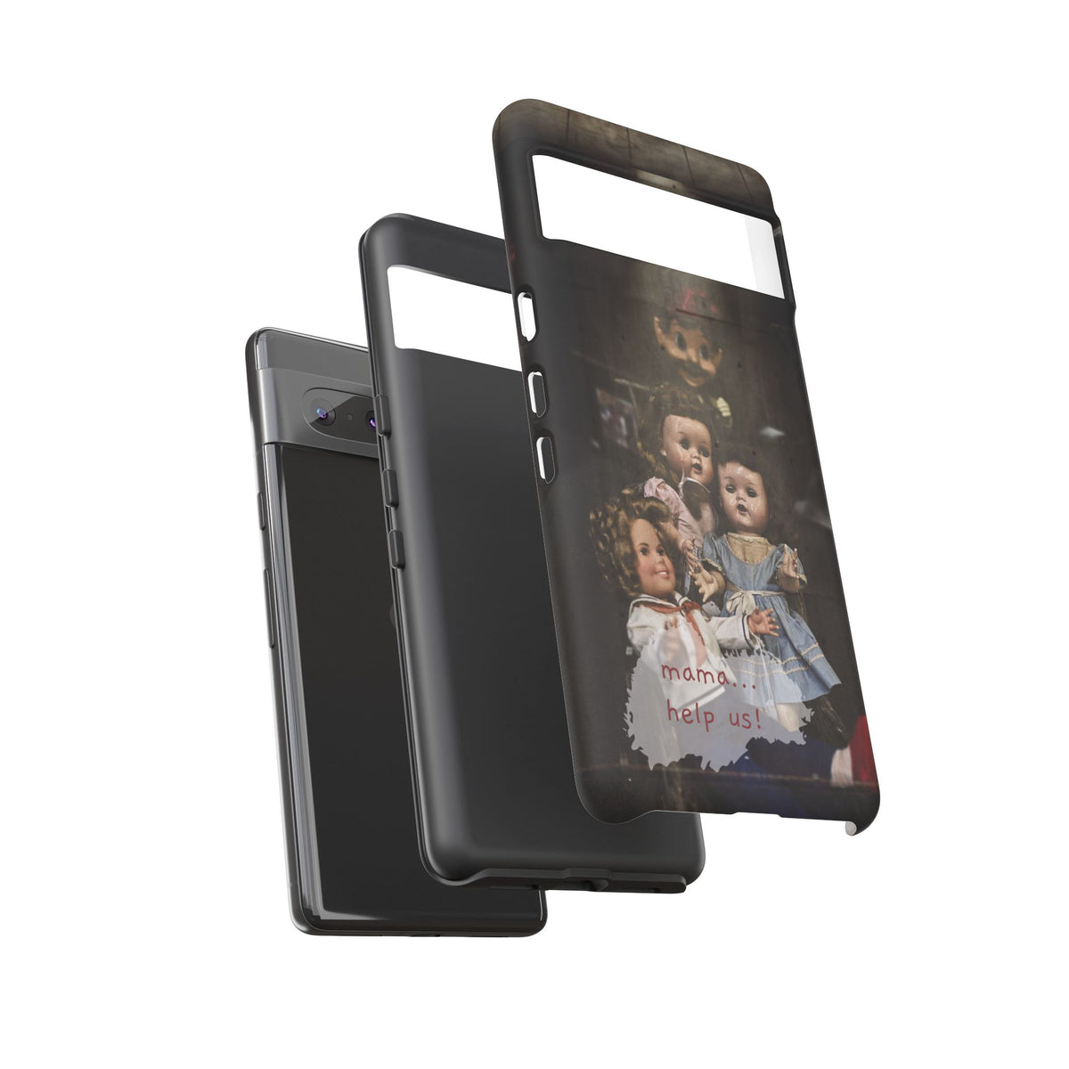 Personalized Creepy Doll Tough Phone Case – Gothic Vintage Graphic