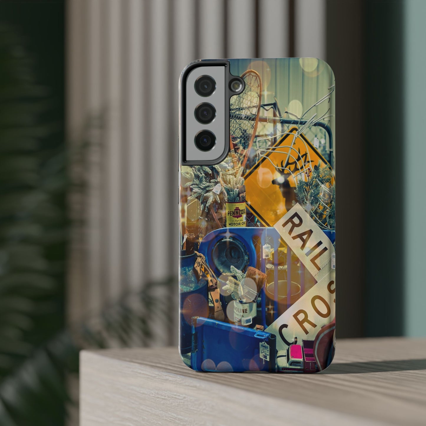 Vintage Railroad Crossing Collage Phone Case