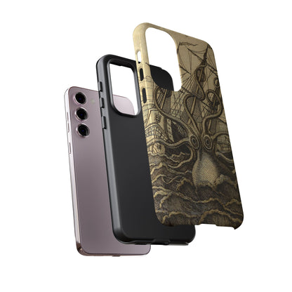 Vintage Kraken Tough Phone Case – Nautical Sea Monster Graphic