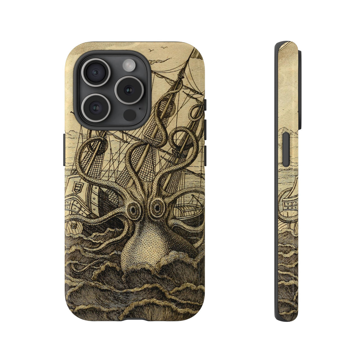 Vintage Kraken Tough Phone Case – Nautical Sea Monster Graphic