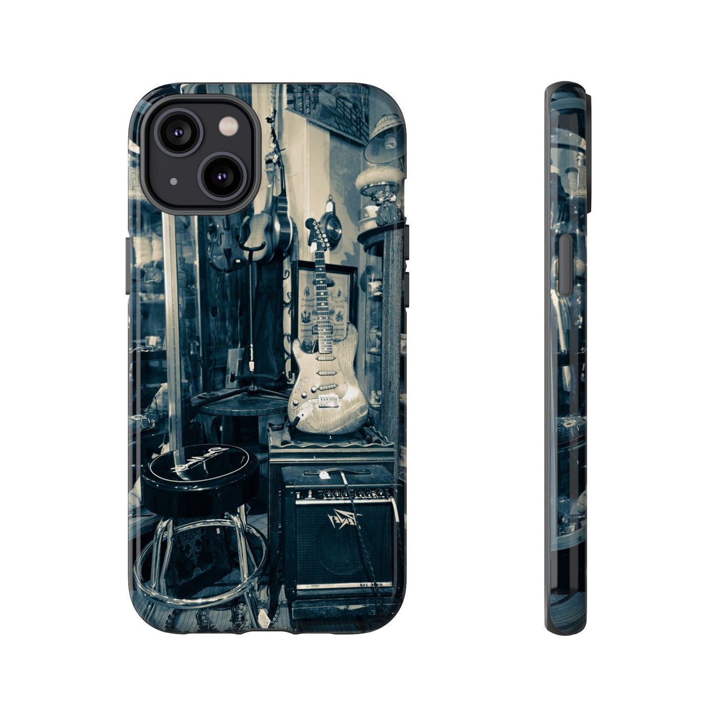 Guitar Vintage Phone Case, Tough Cases, Music Lover Gift, Rock & Roll Accessories, Unique Guitar Artwork, Phone Protection