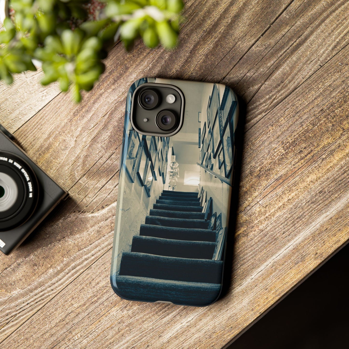 Vintage Boutique Stairway Tough Phone Case, Antique Shop Art Cover for iPhone, Samsung & Google Pixel