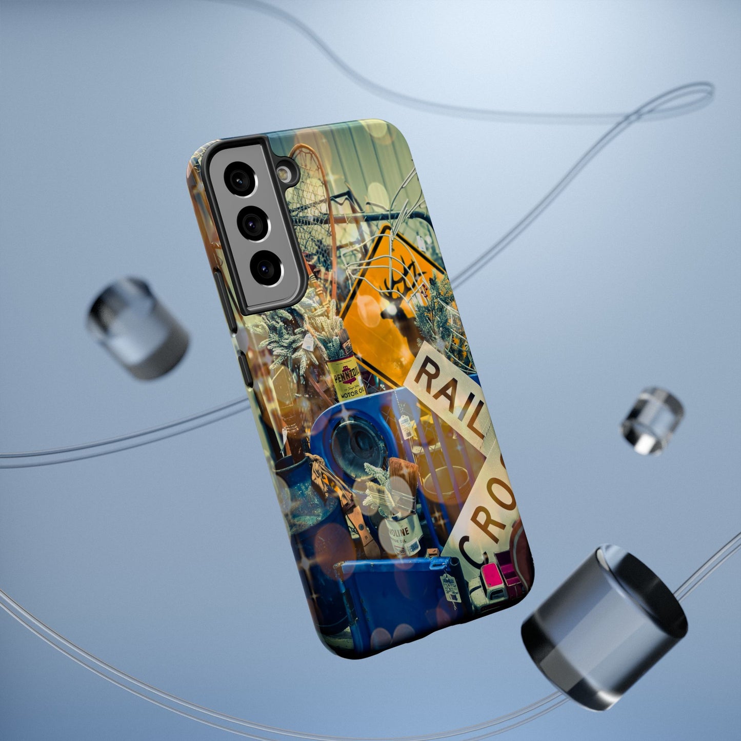 Vintage Railroad Crossing Collage Phone Case