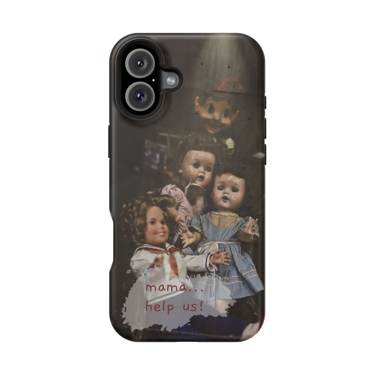 Personalized Creepy Doll MagSafe Tough Phone Case – Gothic Vintage Graphic