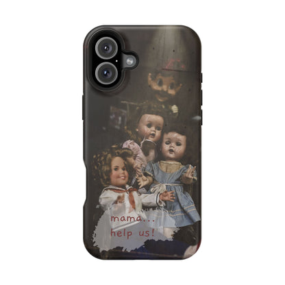 Personalized Creepy Doll MagSafe Tough Phone Case – Gothic Vintage Graphic