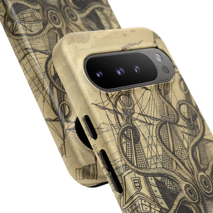 Vintage Kraken Tough Phone Case – Nautical Sea Monster Graphic