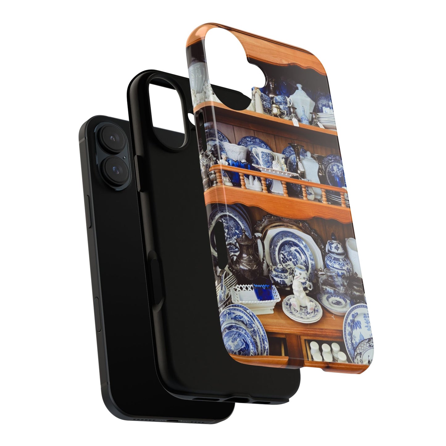 Blue & White Curio Charm Tough Phone Case. Classic China-Inspired Design with Timeless Elegance for Your iPhone, Samsung, or Google Pixel
