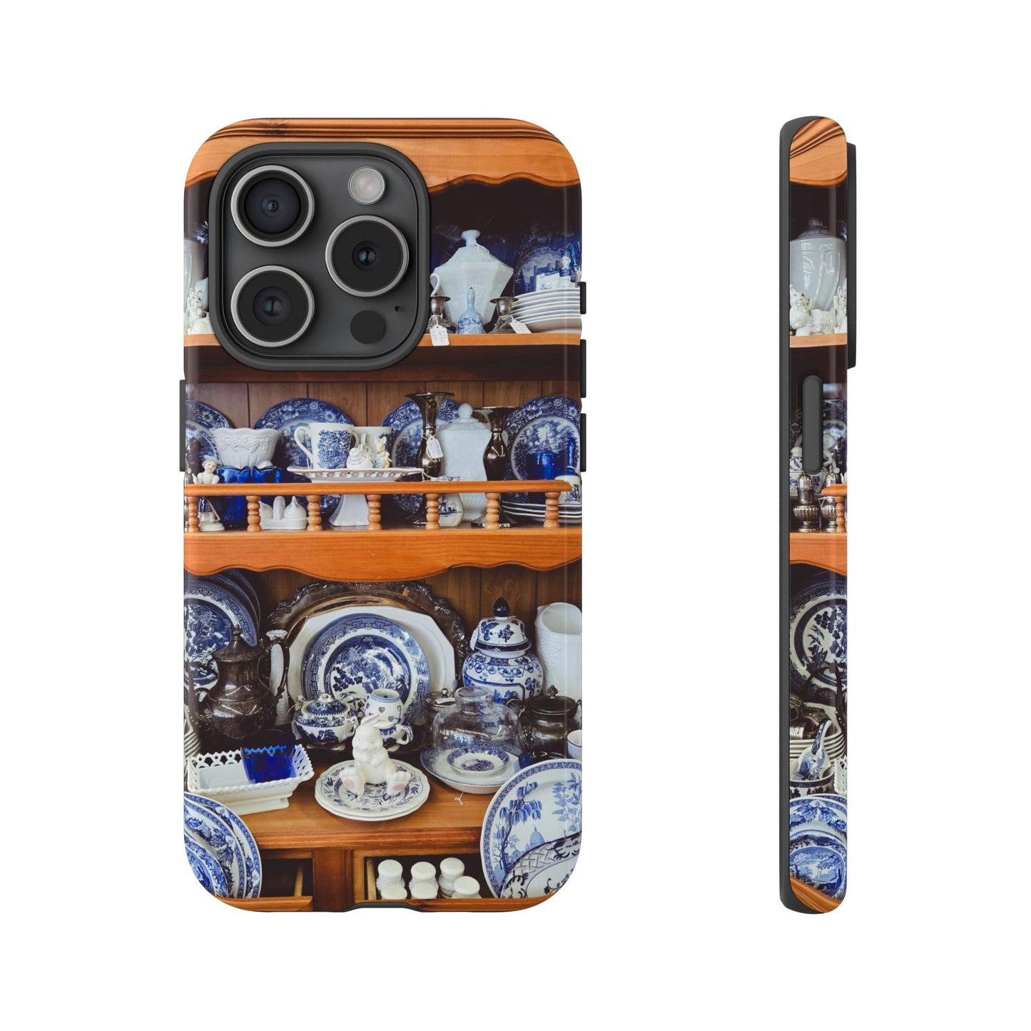 Blue & White Curio Charm Tough Phone Case. Classic China-Inspired Design with Timeless Elegance for Your iPhone, Samsung, or Google Pixel