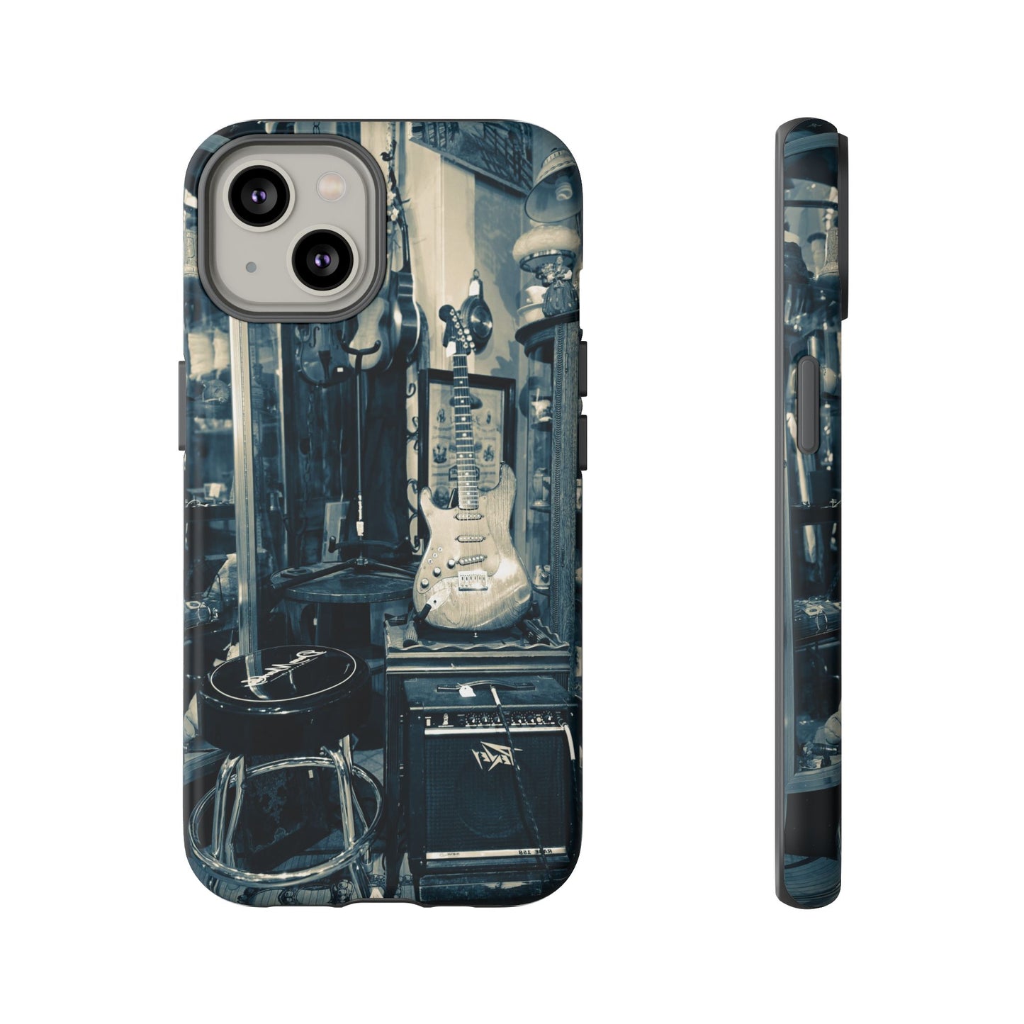 Guitar Vintage Phone Case, Tough Cases, Music Lover Gift, Rock & Roll Accessories, Unique Guitar Artwork, Phone Protection