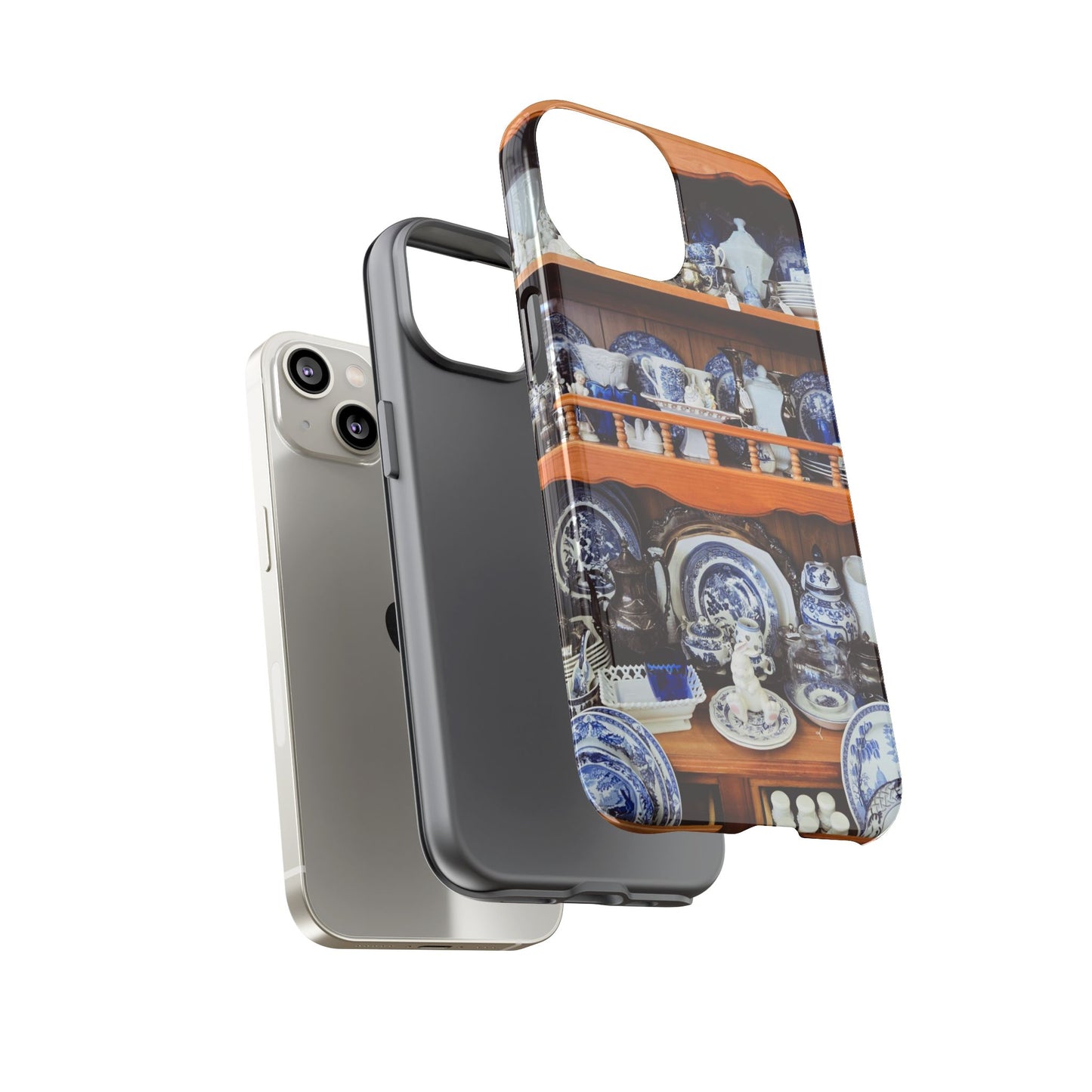 Blue & White Curio Charm Tough Phone Case. Classic China-Inspired Design with Timeless Elegance for Your iPhone, Samsung, or Google Pixel
