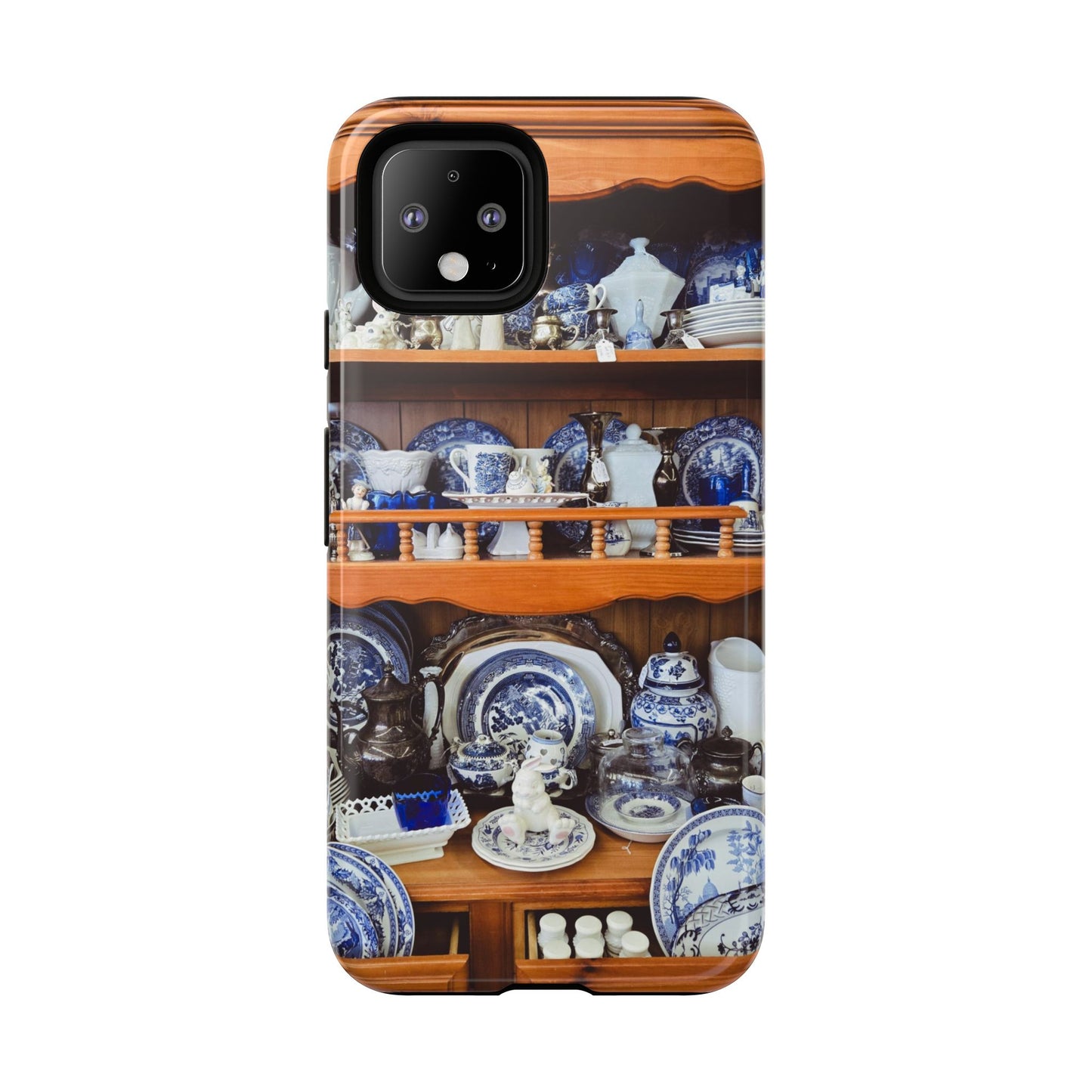 Blue & White Curio Charm Tough Phone Case. Classic China-Inspired Design with Timeless Elegance for Your iPhone, Samsung, or Google Pixel