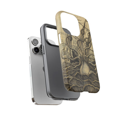 Vintage Kraken Tough Phone Case – Nautical Sea Monster Graphic