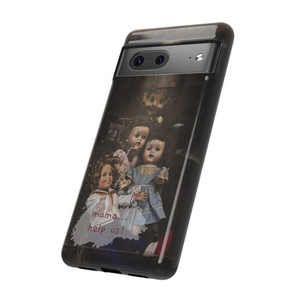Personalized Creepy Doll Tough Phone Case – Gothic Vintage Graphic