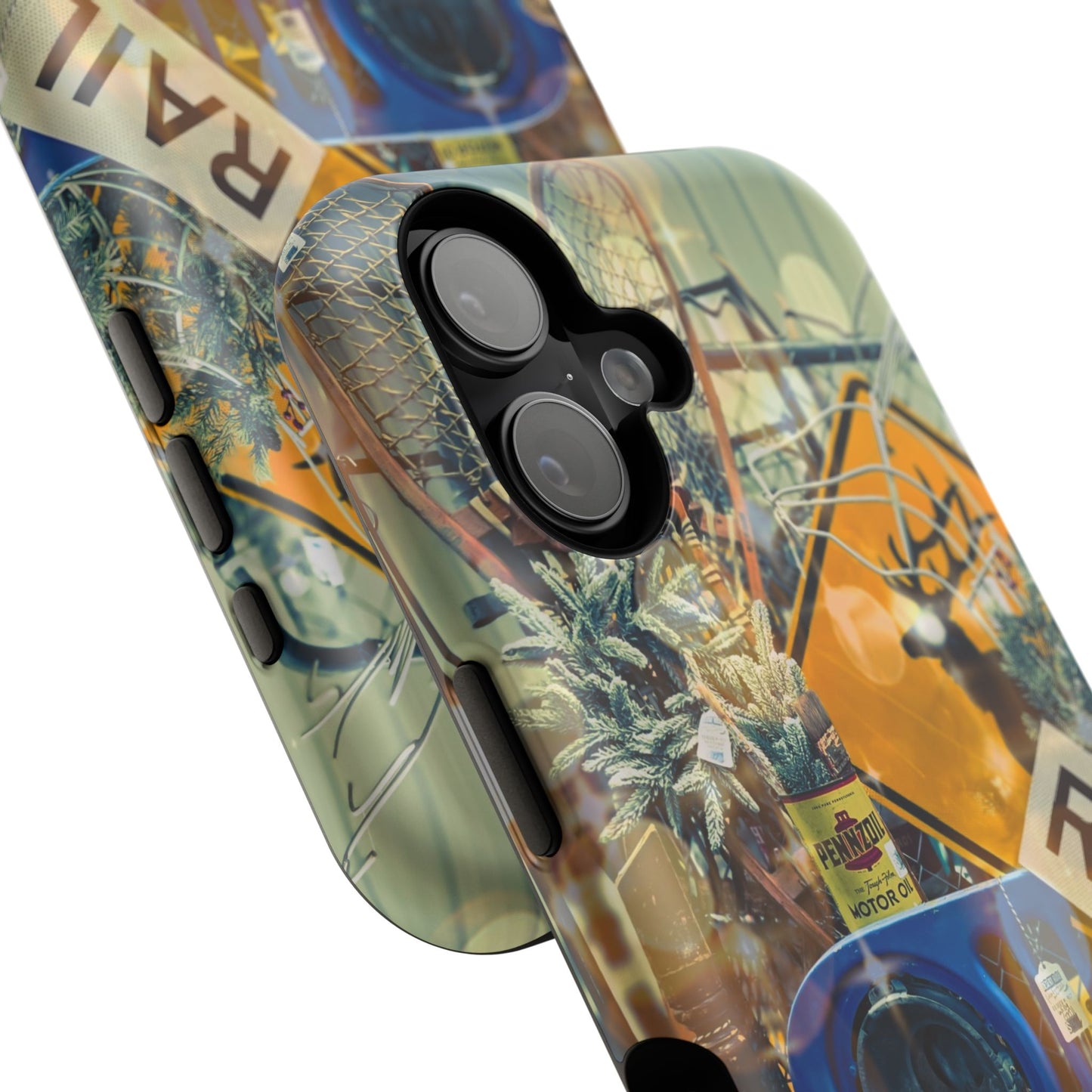 Vintage Railroad Crossing Collage Phone Case