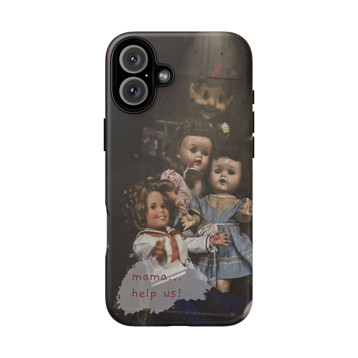 Personalized Creepy Doll Tough Phone Case – Gothic Vintage Graphic