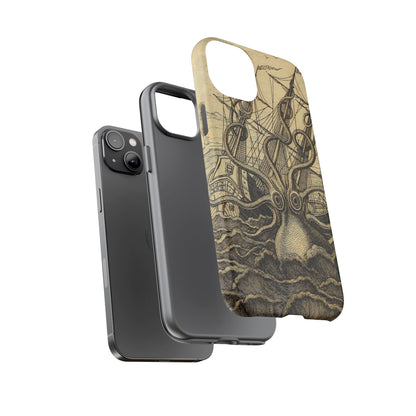 Vintage Kraken Tough Phone Case – Nautical Sea Monster Graphic