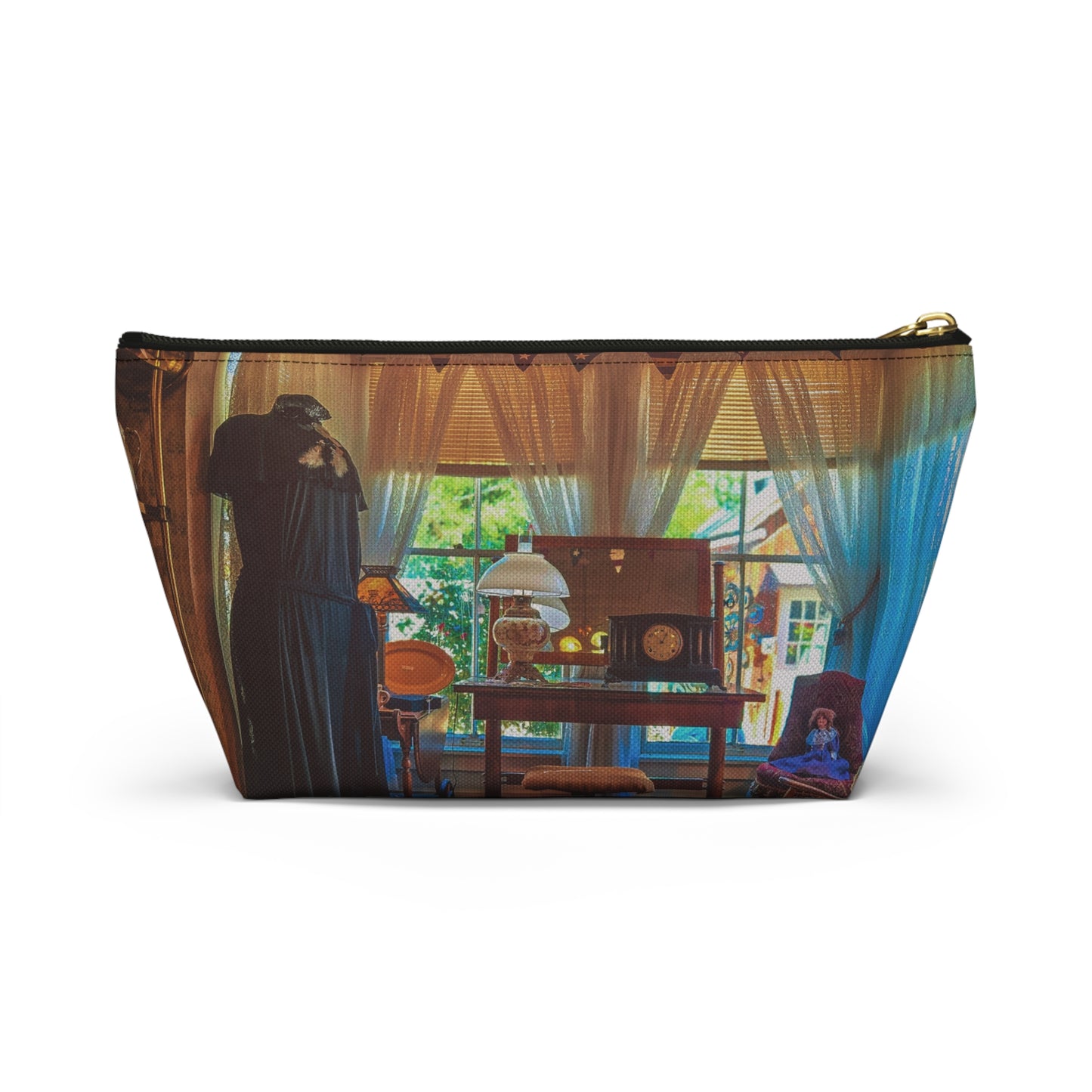 Vintage Cottage Accessories Pouch – Cozy Travel Companion — T‑Bottom Makeup & Organizer Bag