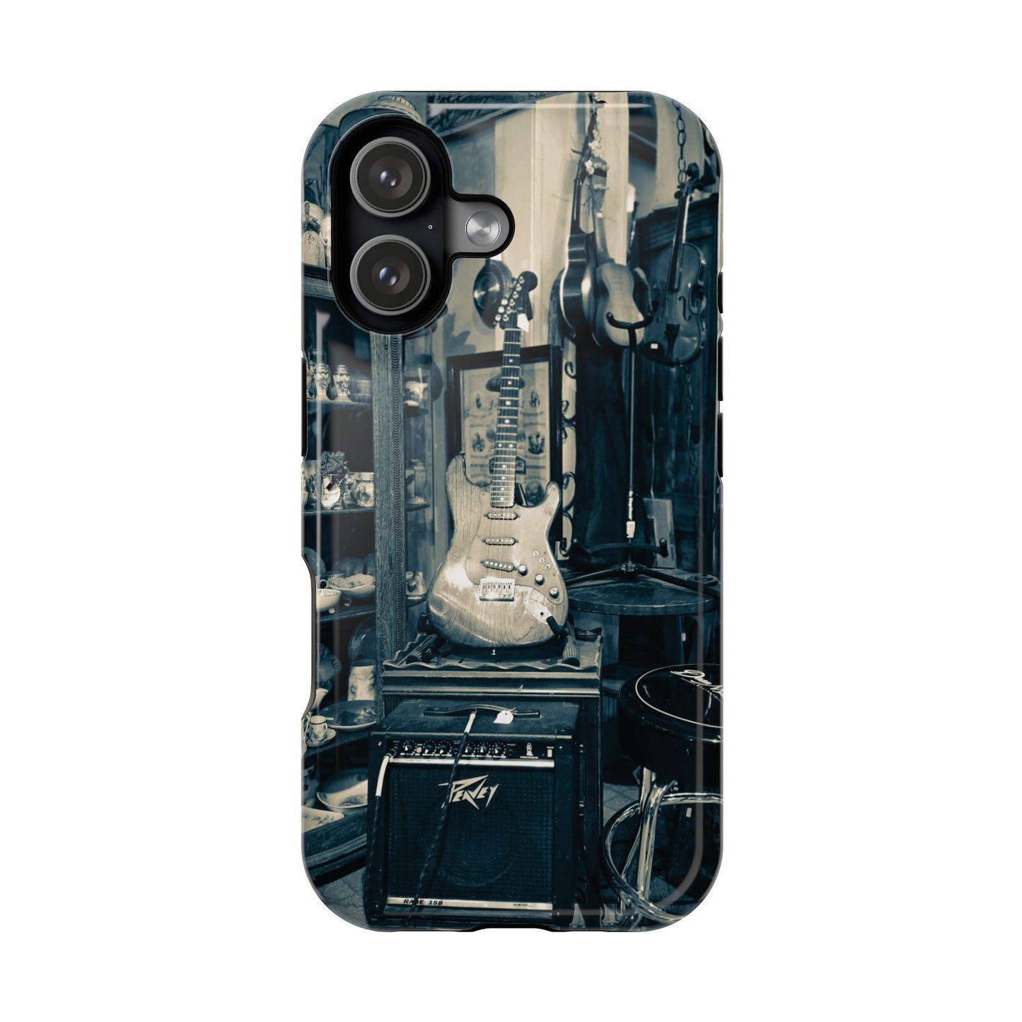 Vintage Electric Guitar Shop Phone Case | Magnetic Impact-Resistant Case