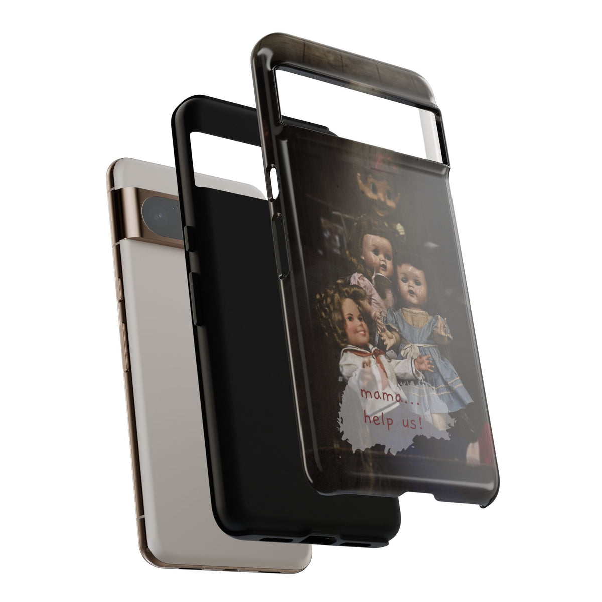 Personalized Creepy Doll Tough Phone Case – Gothic Vintage Graphic