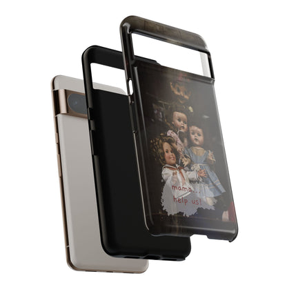 Personalized Creepy Doll Tough Phone Case – Gothic Vintage Graphic