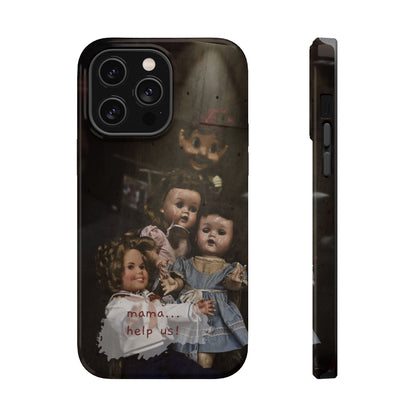 Personalized Creepy Doll MagSafe Tough Phone Case – Gothic Vintage Graphic