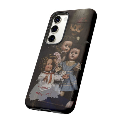 Personalized Creepy Doll Tough Phone Case – Gothic Vintage Graphic
