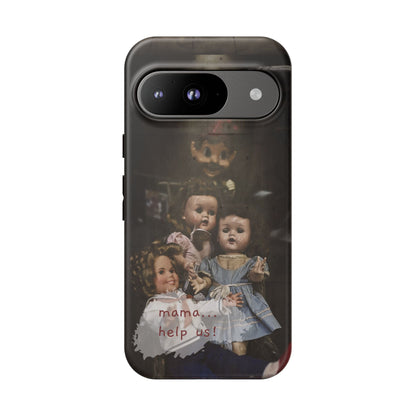 Personalized Creepy Doll Tough Phone Case – Gothic Vintage Graphic