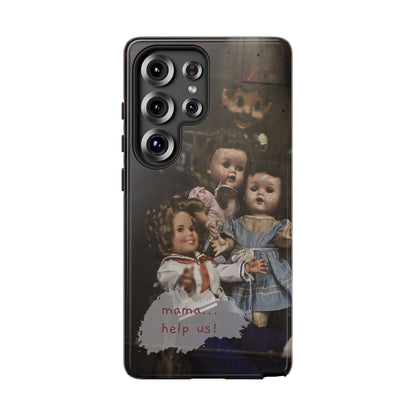 Personalized Creepy Doll Tough Phone Case – Gothic Vintage Graphic