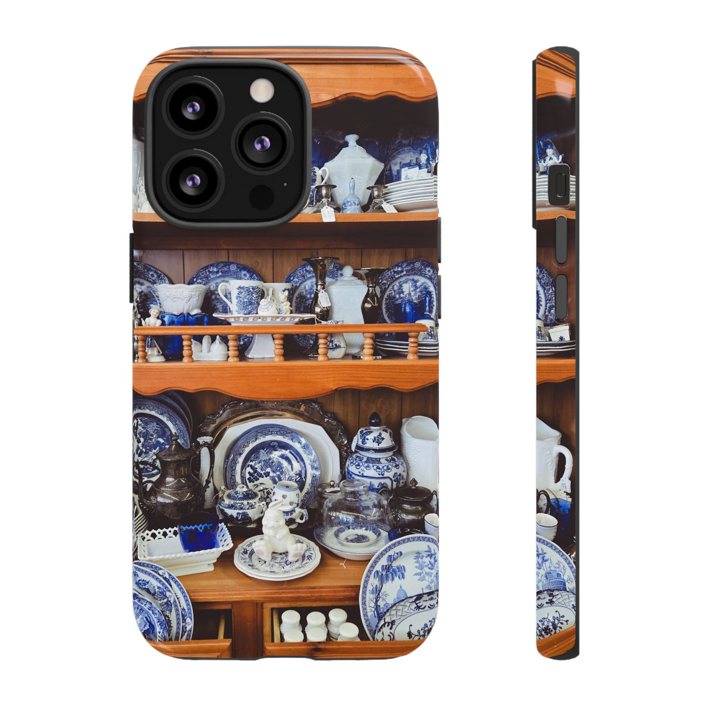 Blue & White Curio Charm Tough Phone Case. Classic China-Inspired Design with Timeless Elegance for Your iPhone, Samsung, or Google Pixel