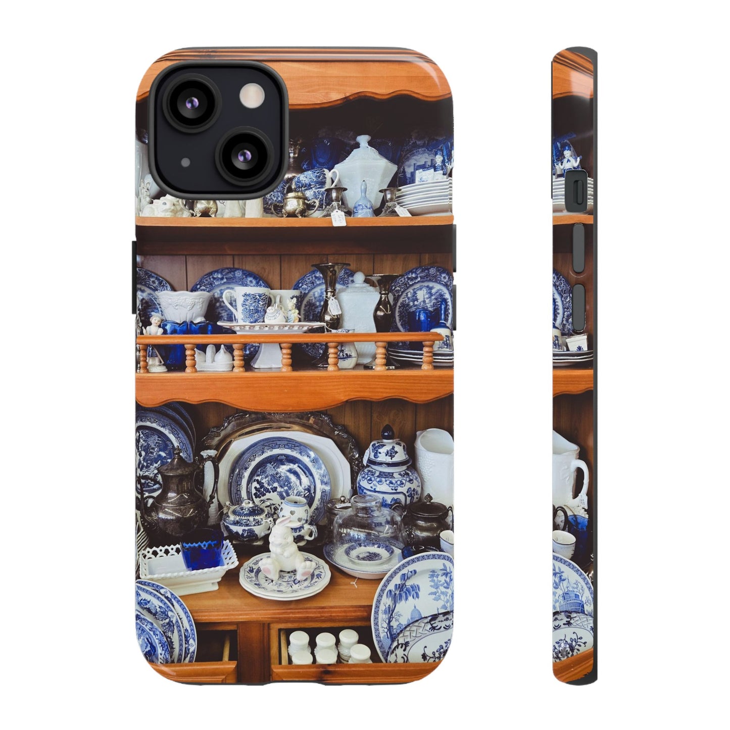 Blue & White Curio Charm Tough Phone Case. Classic China-Inspired Design with Timeless Elegance for Your iPhone, Samsung, or Google Pixel
