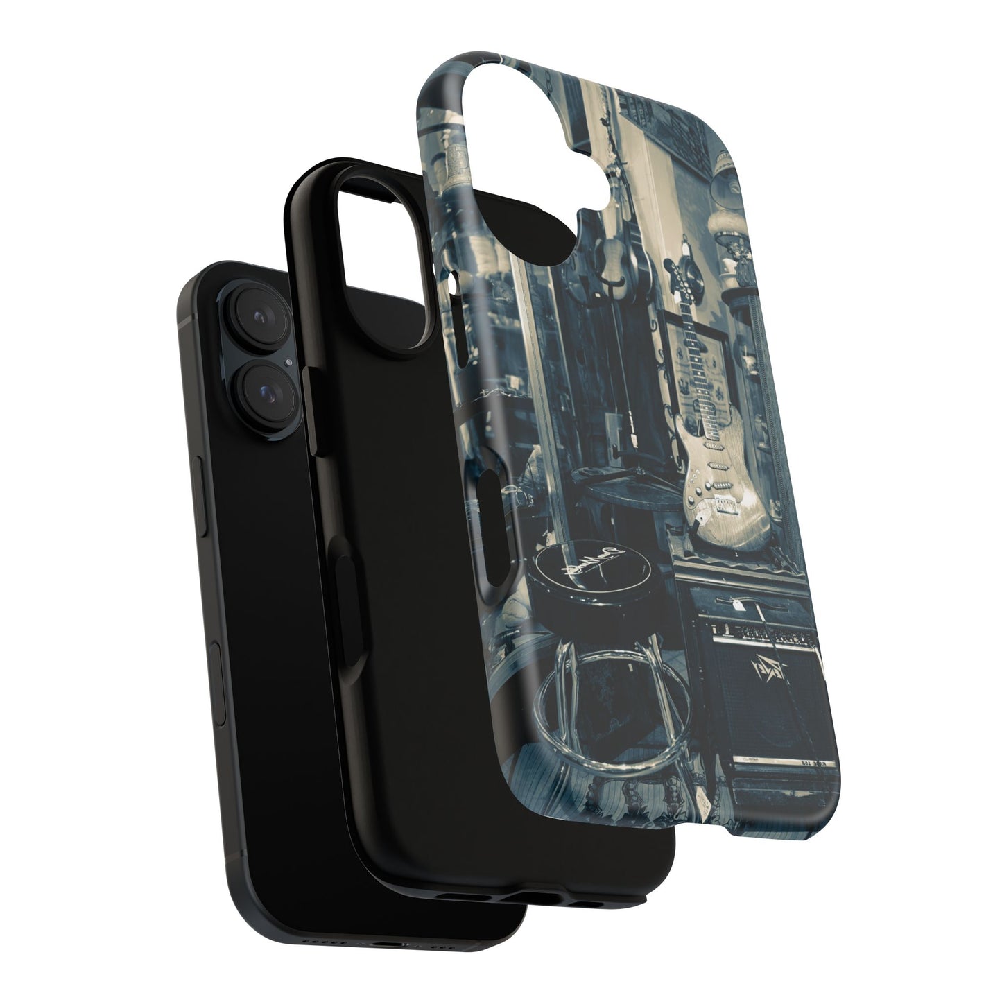 Guitar Vintage Phone Case, Tough Cases, Music Lover Gift, Rock & Roll Accessories, Unique Guitar Artwork, Phone Protection