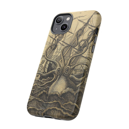 Vintage Kraken Tough Phone Case – Nautical Sea Monster Graphic