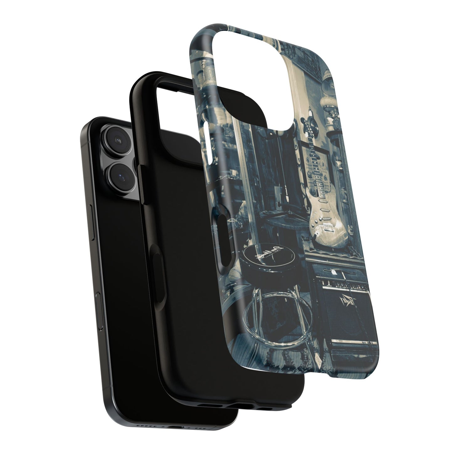 Guitar Vintage Phone Case, Tough Cases, Music Lover Gift, Rock & Roll Accessories, Unique Guitar Artwork, Phone Protection