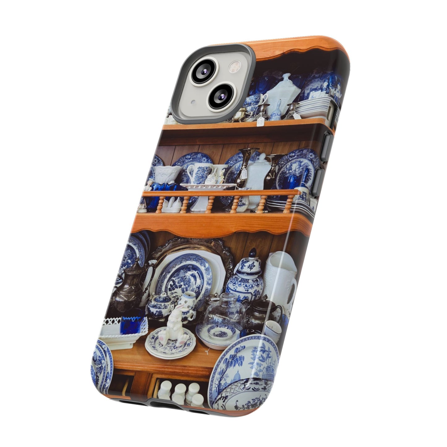 Blue & White Curio Charm Tough Phone Case. Classic China-Inspired Design with Timeless Elegance for Your iPhone, Samsung, or Google Pixel