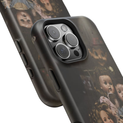 Personalized Creepy Doll MagSafe Tough Phone Case – Gothic Vintage Graphic
