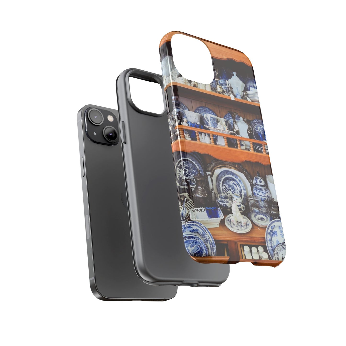 Blue & White Curio Charm Tough Phone Case. Classic China-Inspired Design with Timeless Elegance for Your iPhone, Samsung, or Google Pixel