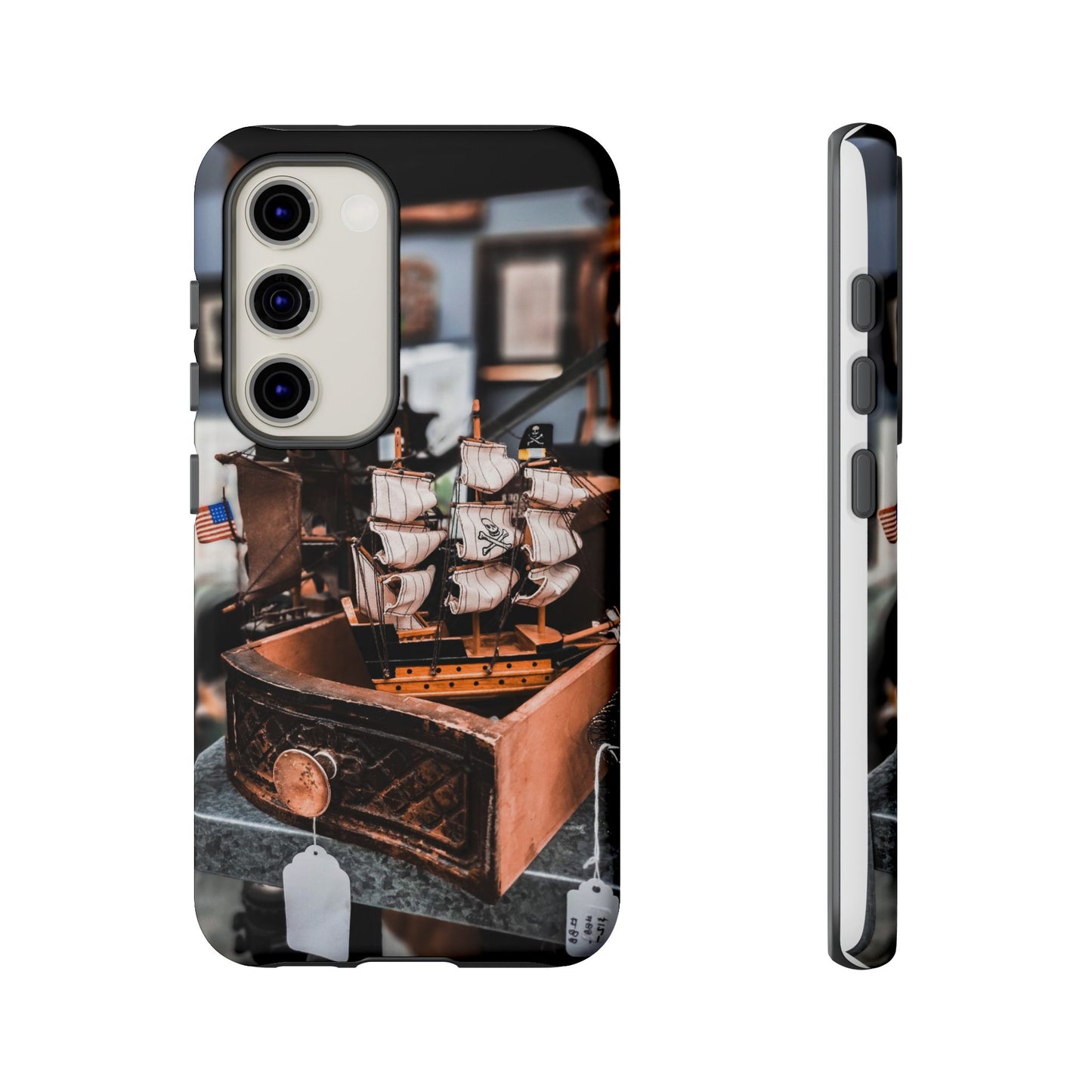 Vintage Ship-Inspired Phone Case, Nautical Design, Tough Phone Cover, Unique Gift for Sea Lovers, Perfect for Summer Adventures