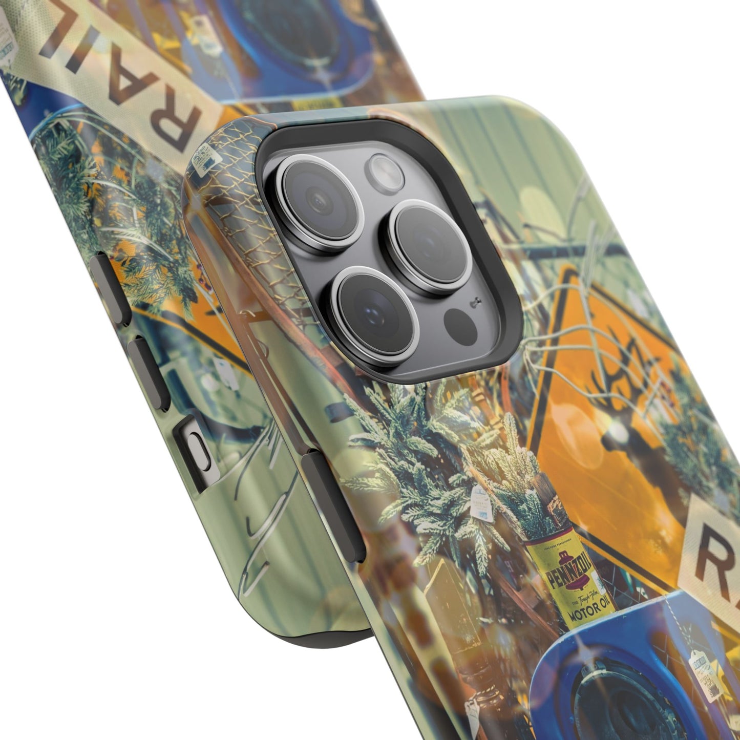 Vintage Railroad Crossing Collage Phone Case