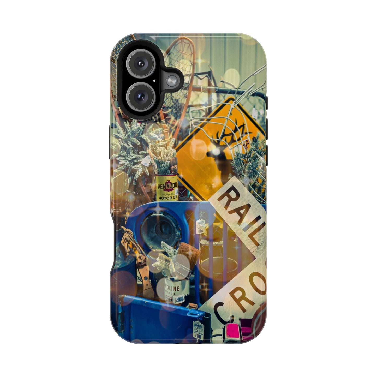 Vintage Railroad Crossing Collage Phone Case