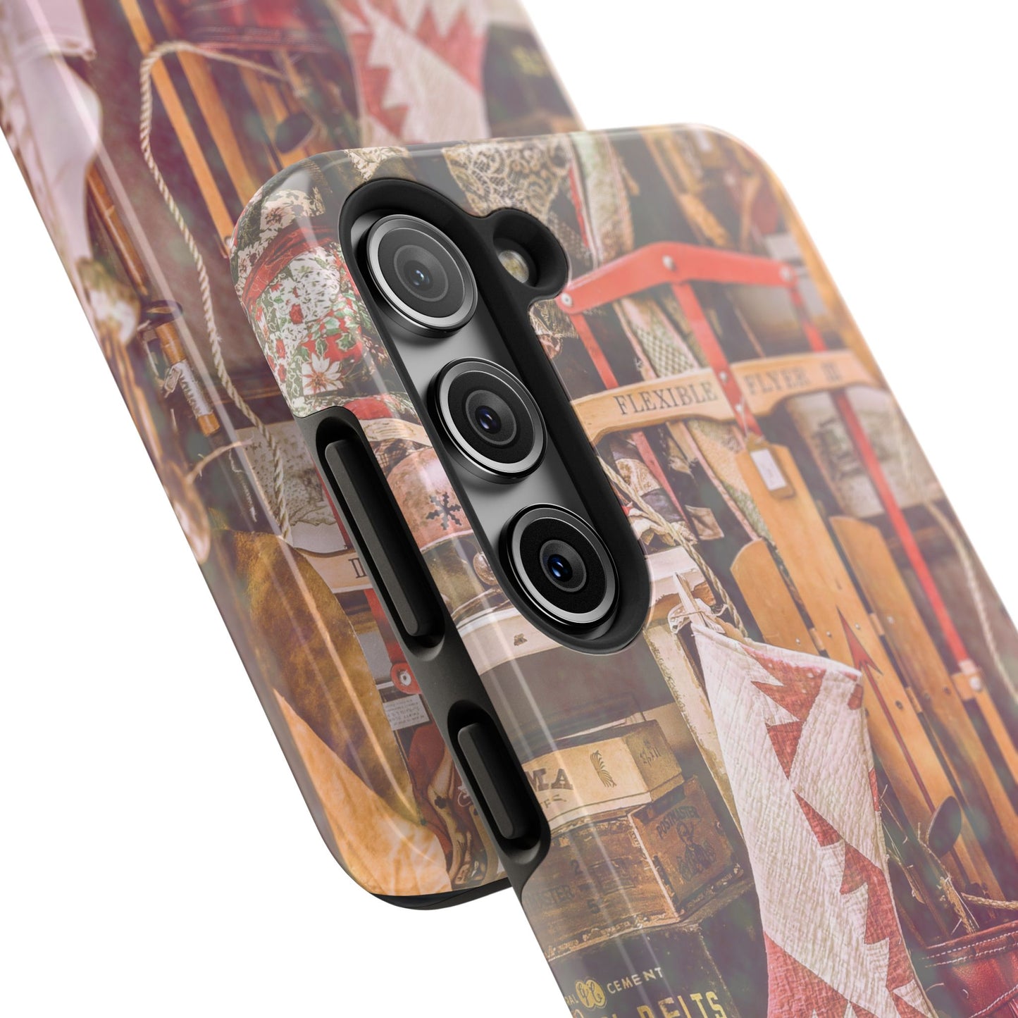 Vintage Ski Gear phone case | Retro winter sports collage