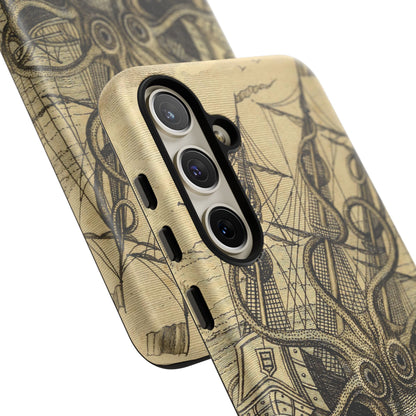 Vintage Kraken Tough Phone Case – Nautical Sea Monster Graphic