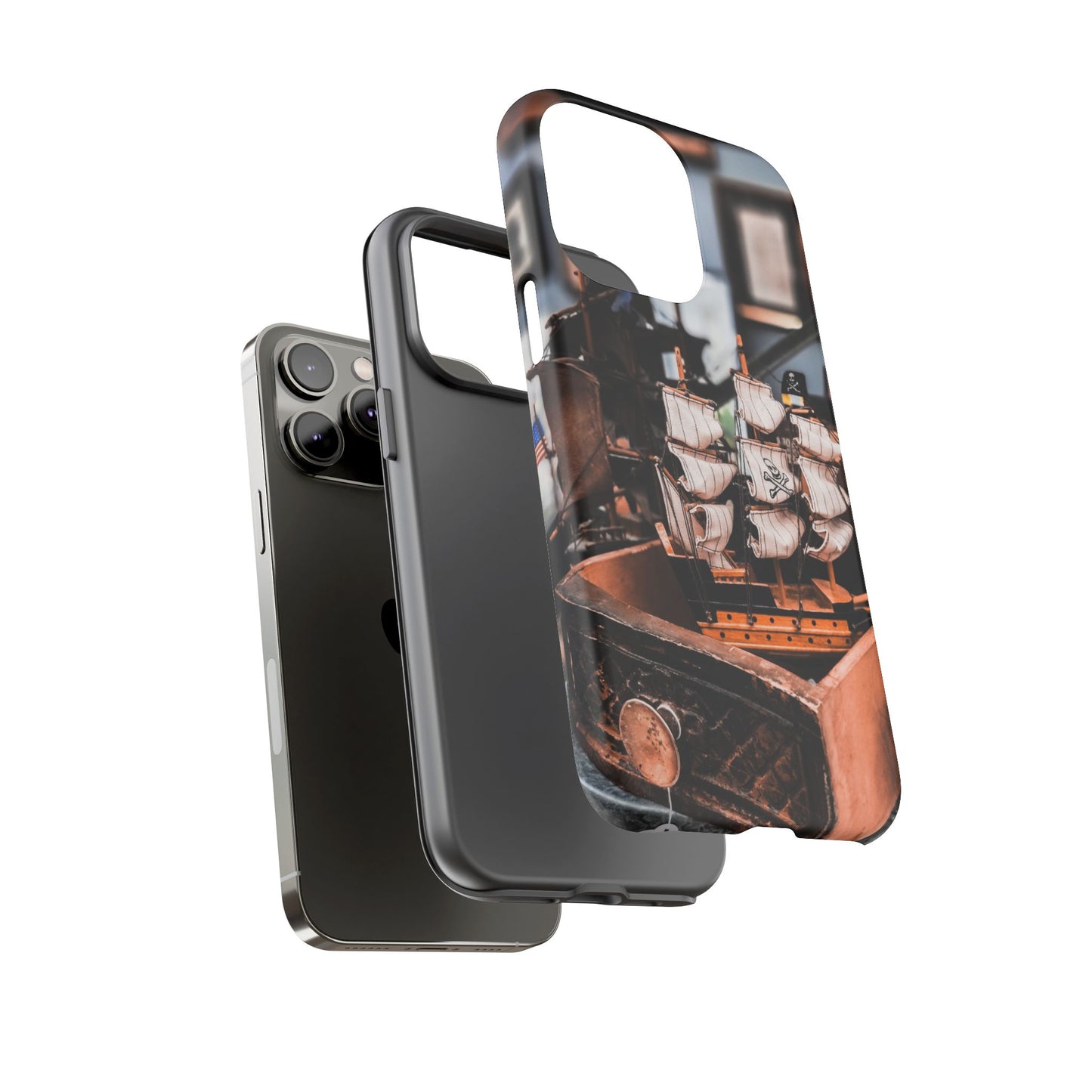Vintage Ship-Inspired Phone Case, Nautical Design, Tough Phone Cover, Unique Gift for Sea Lovers, Perfect for Summer Adventures