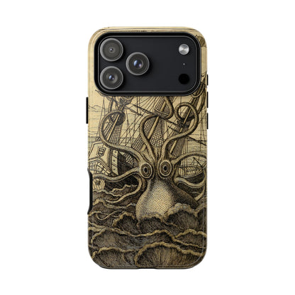 Vintage Kraken Tough Phone Case – Nautical Sea Monster Graphic