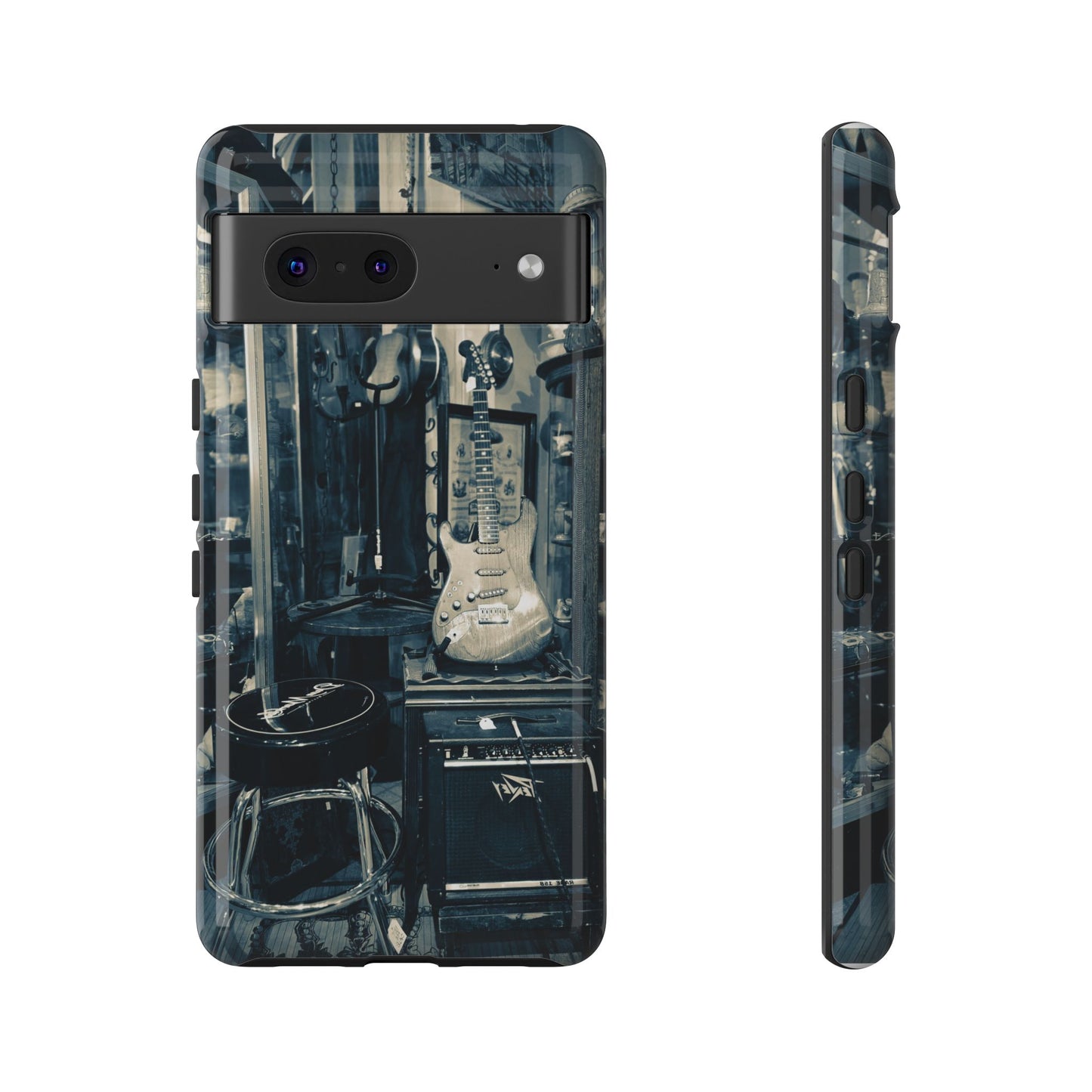 Guitar Vintage Phone Case, Tough Cases, Music Lover Gift, Rock & Roll Accessories, Unique Guitar Artwork, Phone Protection