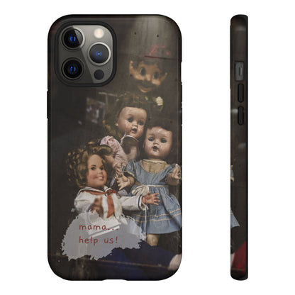 Personalized Creepy Doll Tough Phone Case – Gothic Vintage Graphic