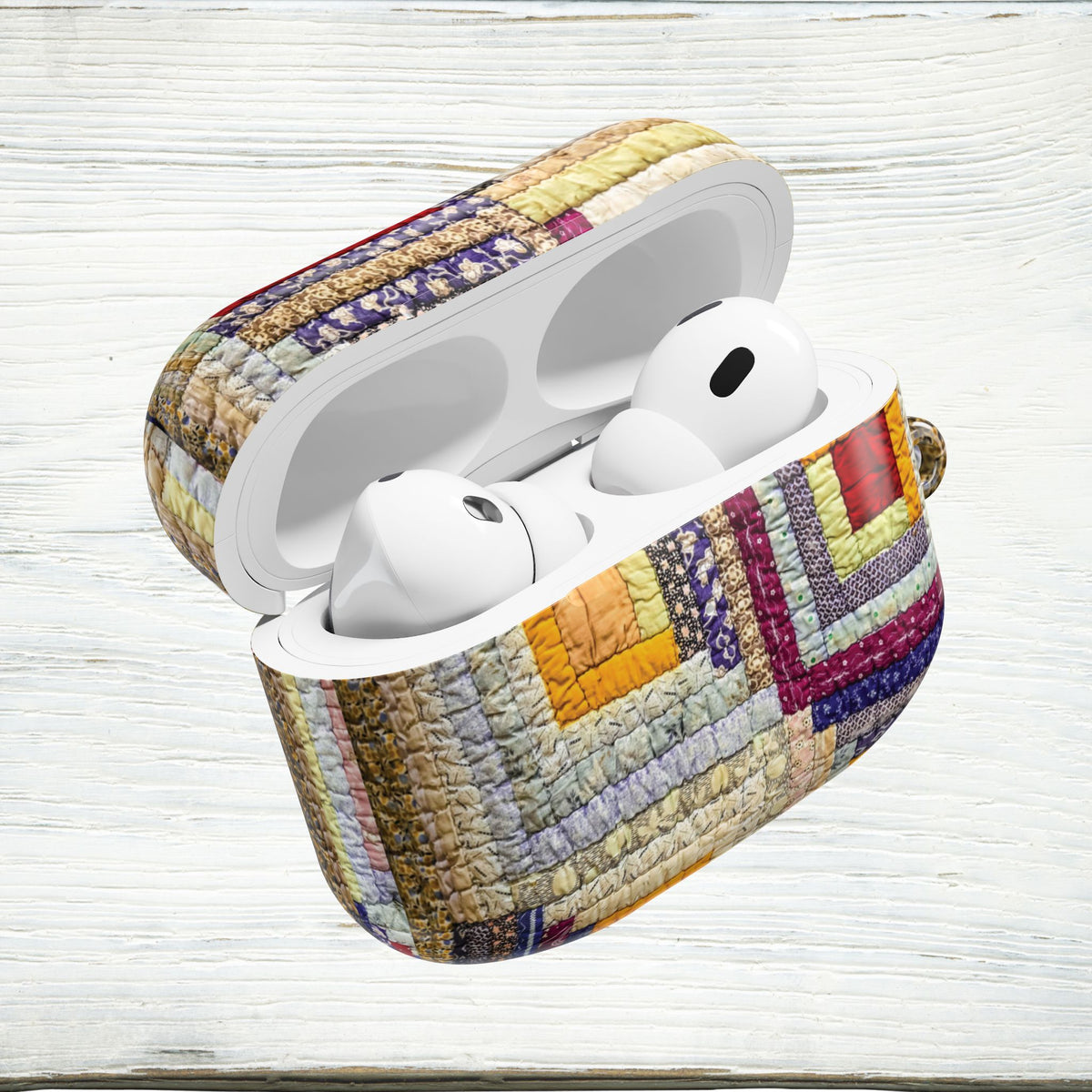 Vintage Log Cabin Quilt AirPods & AirPods Pro Case – Protective Cover