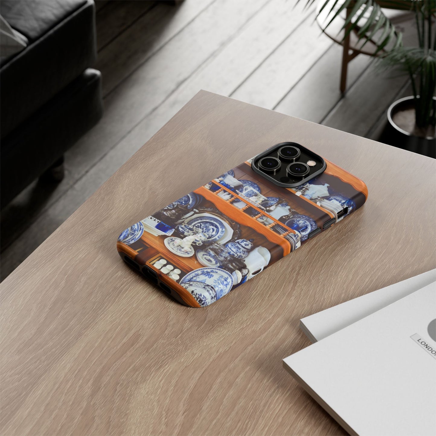 Blue & White Curio Charm Tough Phone Case. Classic China-Inspired Design with Timeless Elegance for Your iPhone, Samsung, or Google Pixel