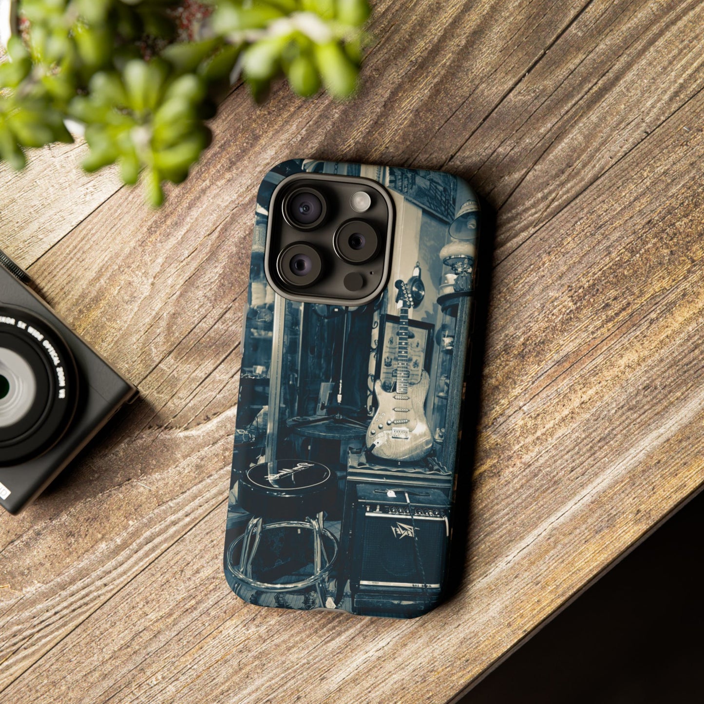 Guitar Vintage Phone Case, Tough Cases, Music Lover Gift, Rock & Roll Accessories, Unique Guitar Artwork, Phone Protection