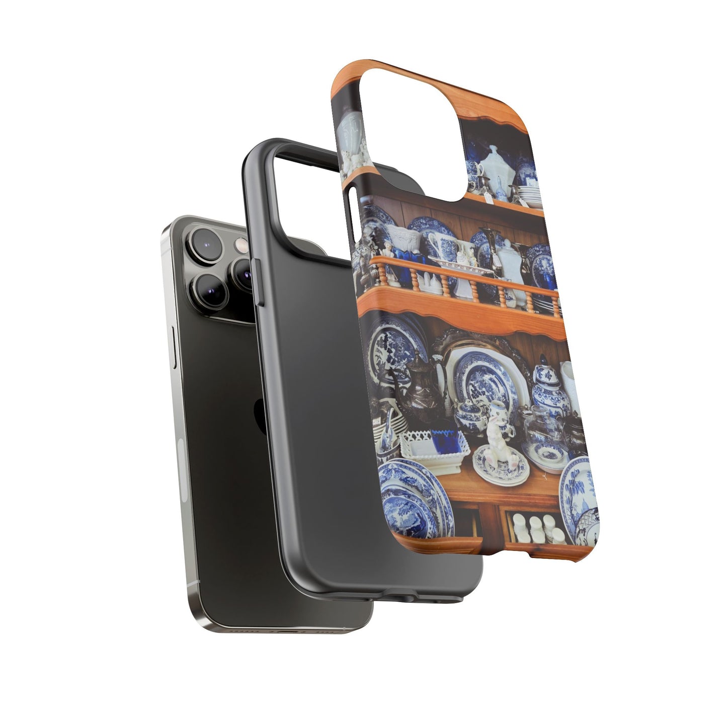 Blue & White Curio Charm Tough Phone Case. Classic China-Inspired Design with Timeless Elegance for Your iPhone, Samsung, or Google Pixel